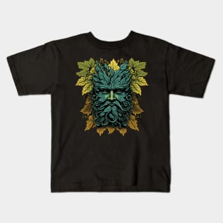 Jack Of The Wood Traditional Pagan Celtic Greenman Kids T-Shirt